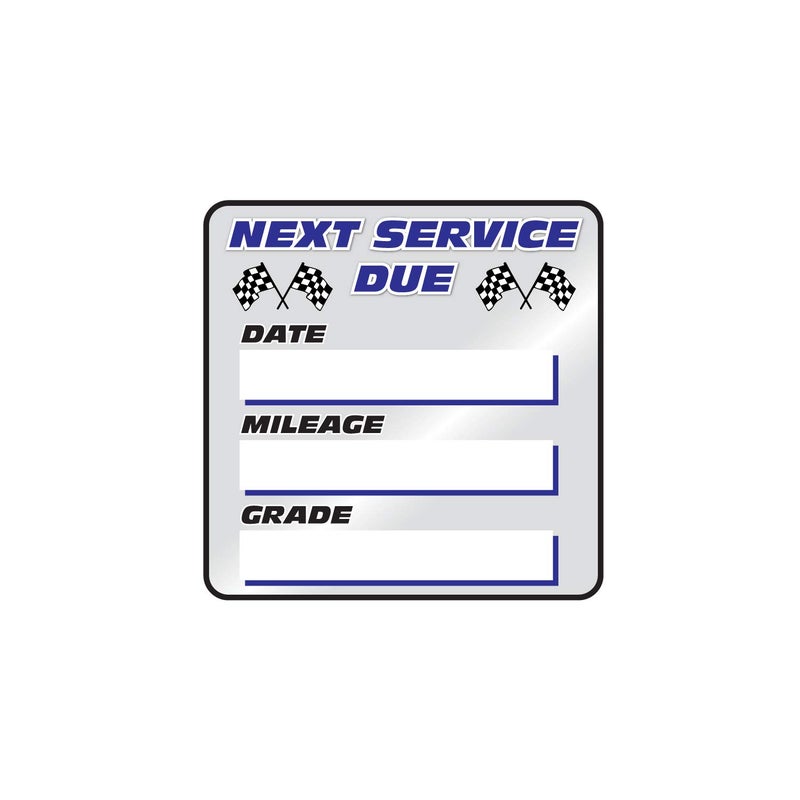 SBlabels Checkered Flag Oil Change Service Reminder Stickers / 250 Clear Window Automotive Mechanic Maintenance Due Labels / 2" x 2" Square Auto Vehicle Repair Shop Sticker Reminders/Made in The USA - Image 5